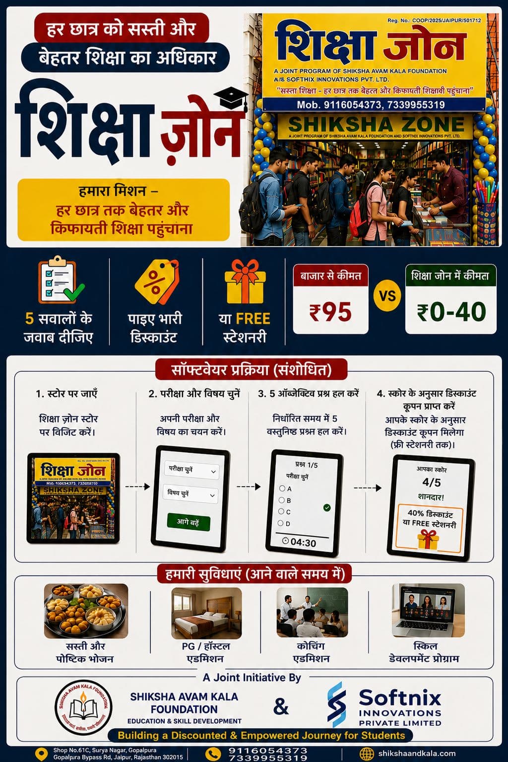 Shiksha Zone Student Support programme activity from Shiksha Kala Foundation.